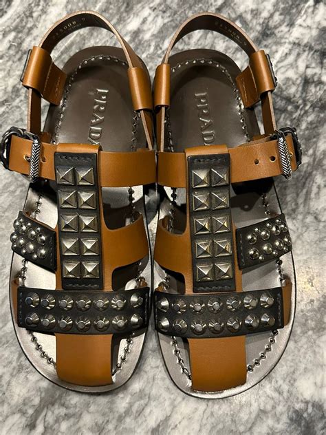 prada studded slides size 35|PRADA Australia Official Website .